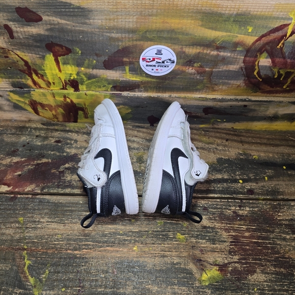 NIKE AIR JORDAN 1 LOW ALT (TD) WHITE/BLACK (DR9747 132) size 9 toddler shoes - Picture 5 of 8